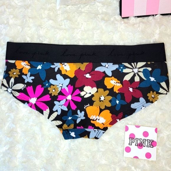 NWT 2PC PINK VICTORIA SECRET LACE HALTER BRA BOY SHORTS WILDFLOWER SET SMALL S - Picture 5 of 10